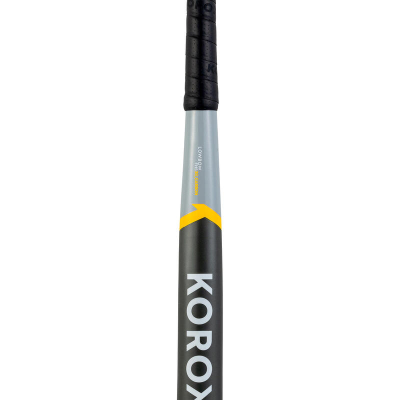 Stick de hockey sur gazon adulte confirmé low bow 30% carbone FH530 gris jaune