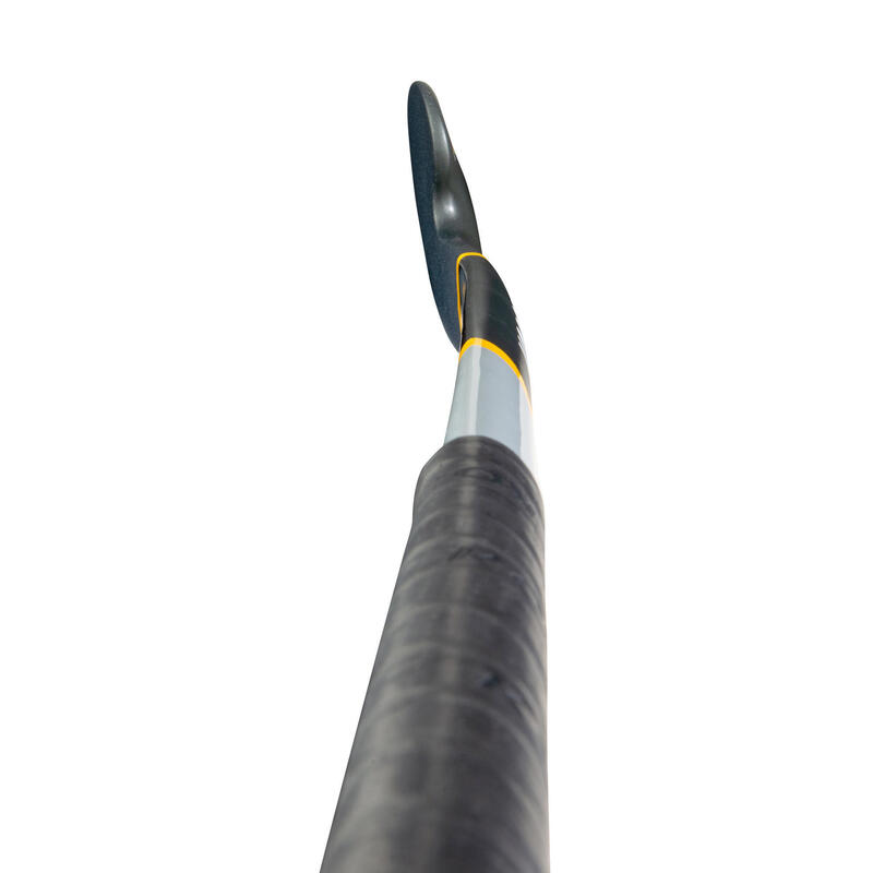 Hockeystick voor gevorderde volwassenen low bow 30% carbon FH530 grijs/geel