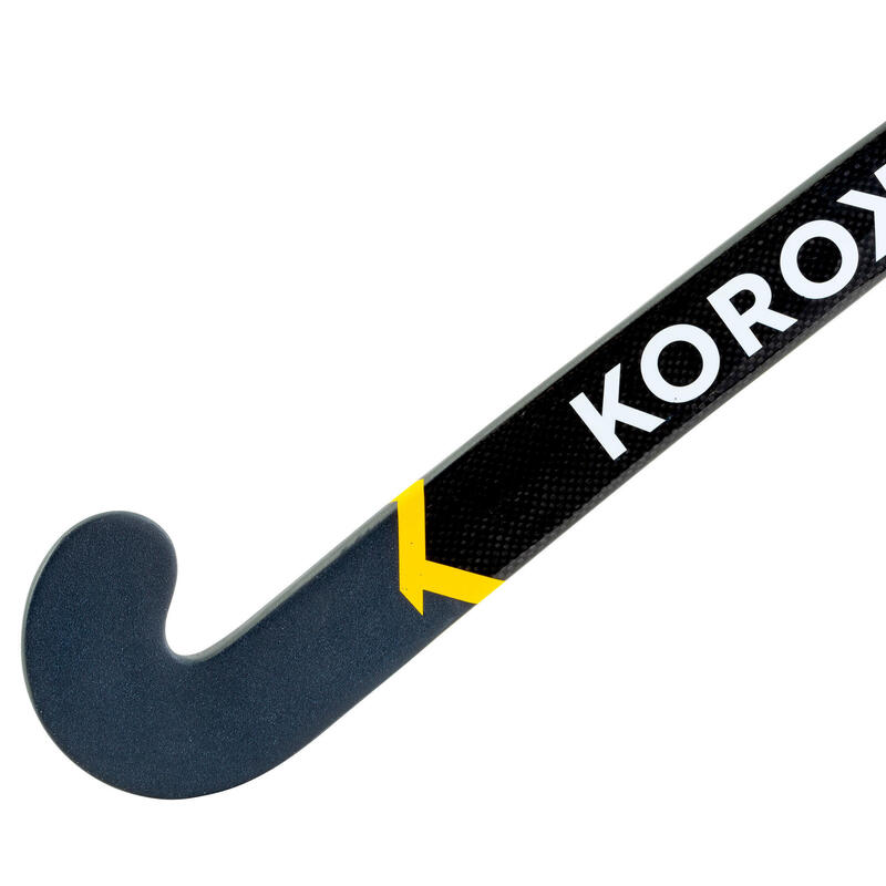 Feldhockeyschläger FH530 LowBow 30% Carbon Erwachsene grau/gelb