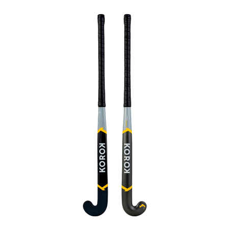 Adult Intermediate 30% Carbon Low Bow Field Hockey Stick FH530 - Grey/Yellow