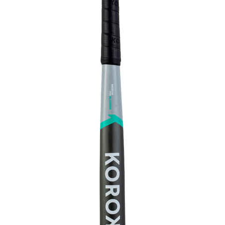 Adult Intermediate 30% Carbon Mid Bow Field Hockey Stick FH530 - Grey/Turquoise