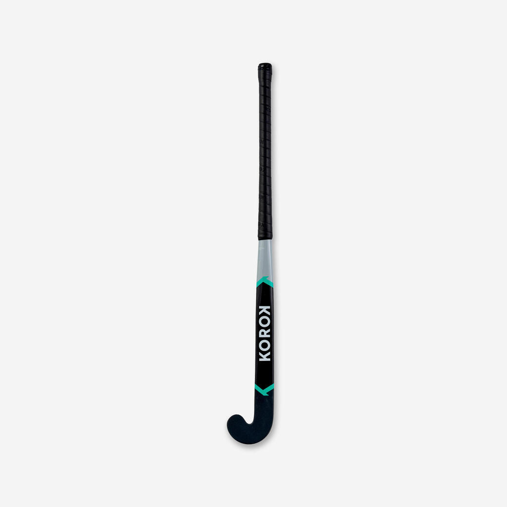 Adult Intermediate 30% Carbon Mid Bow Field Hockey Stick FH530 - Grey/Turquoise