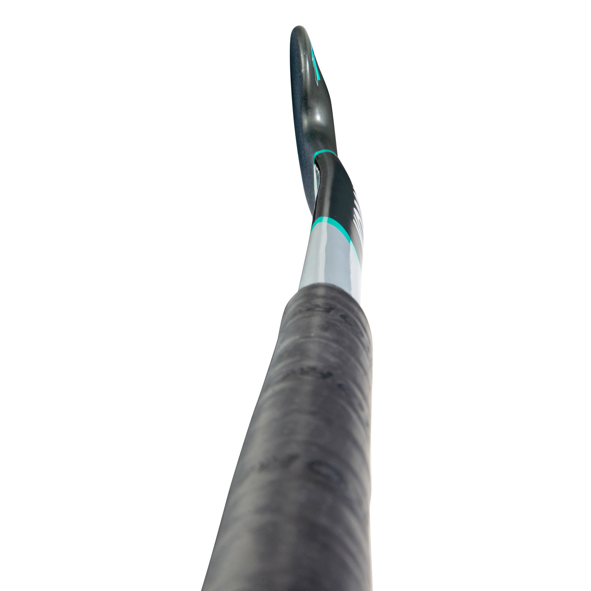 Adult field field hockey stick mid bow 30% carbon FH530 turquoise grey