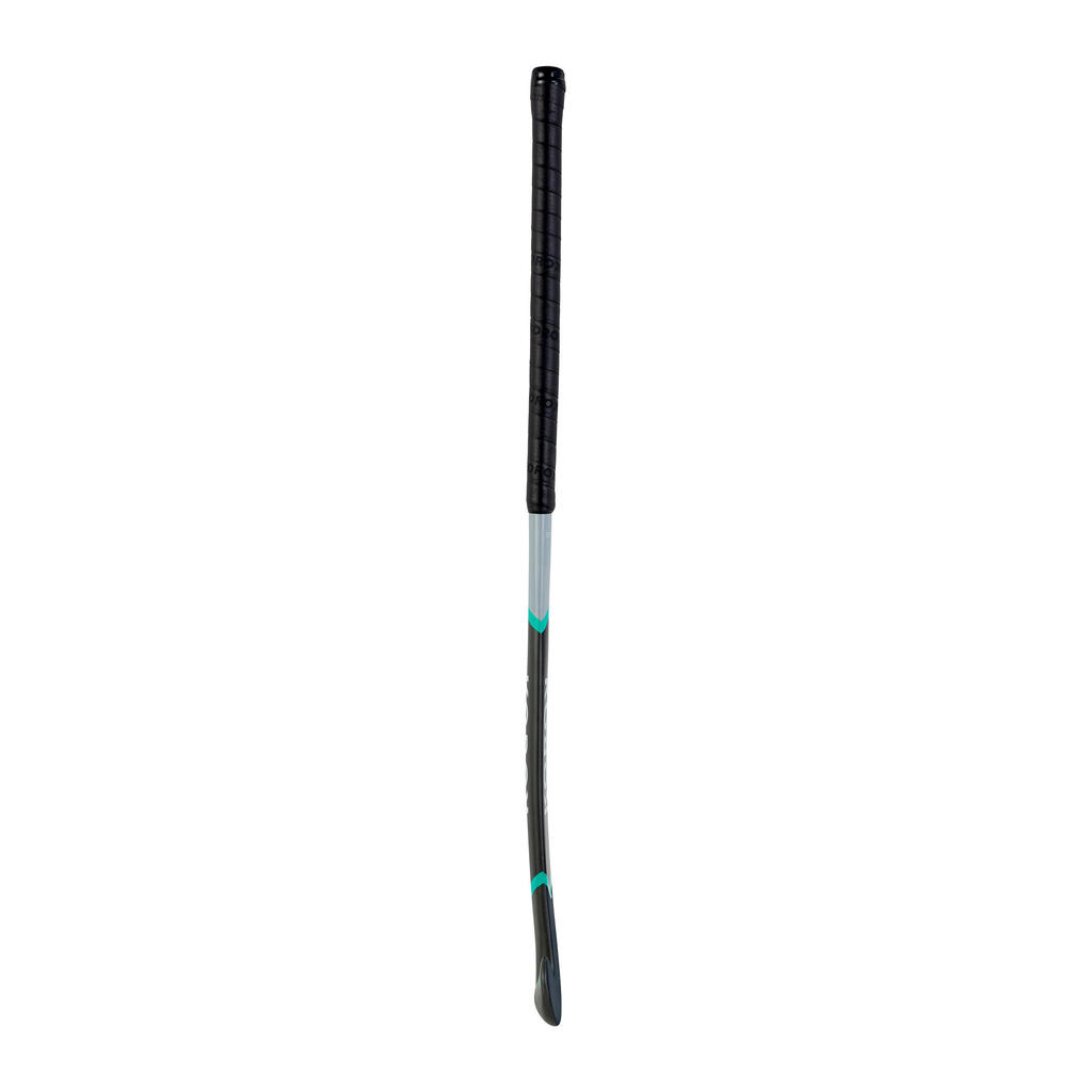 Adult Intermediate 30% Carbon Mid Bow Field Hockey Stick FH530 - Grey/Turquoise