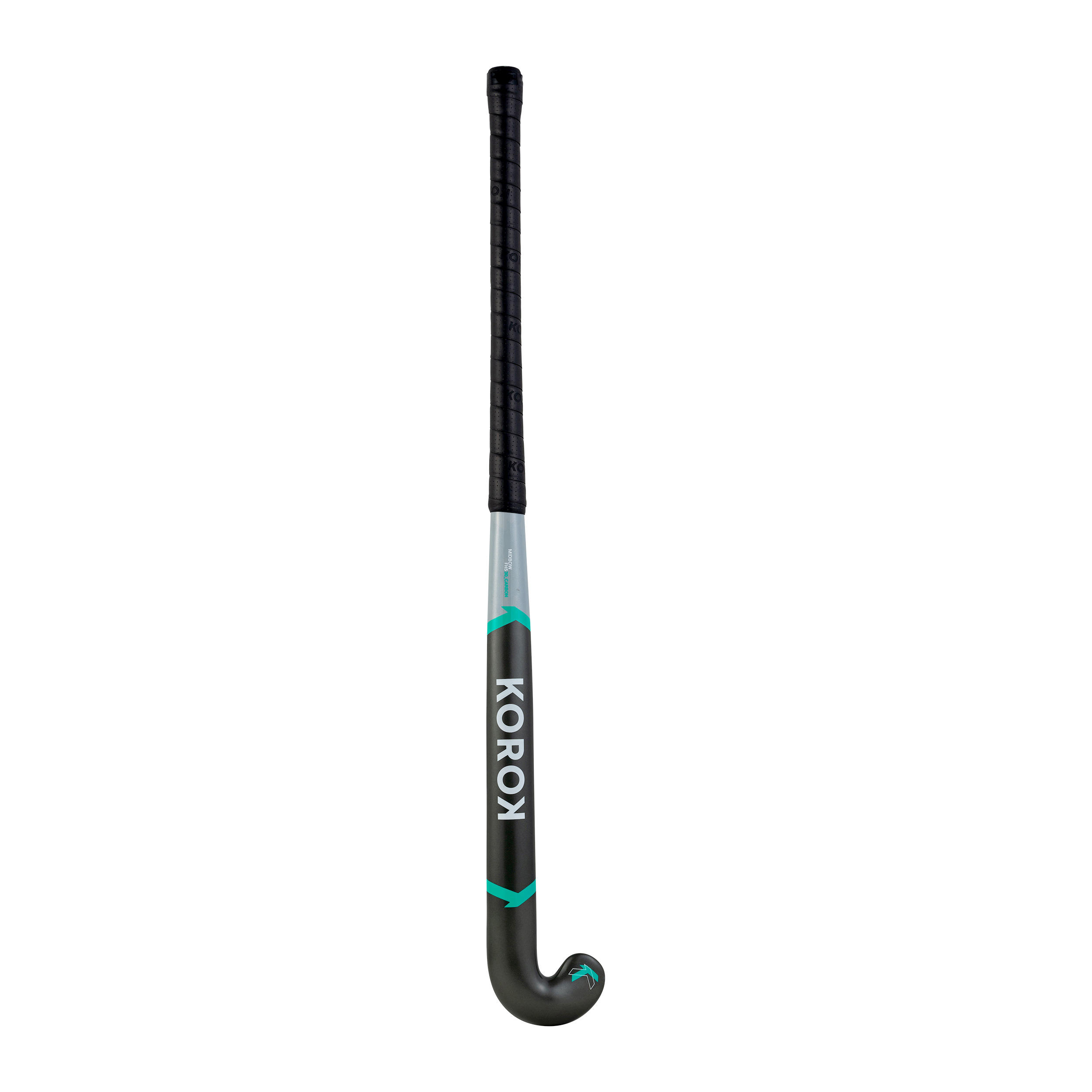 Adult Intermediate 30% Carbon Mid Bow Field Hockey Stick FH530 - Grey/Turquoise 7/12