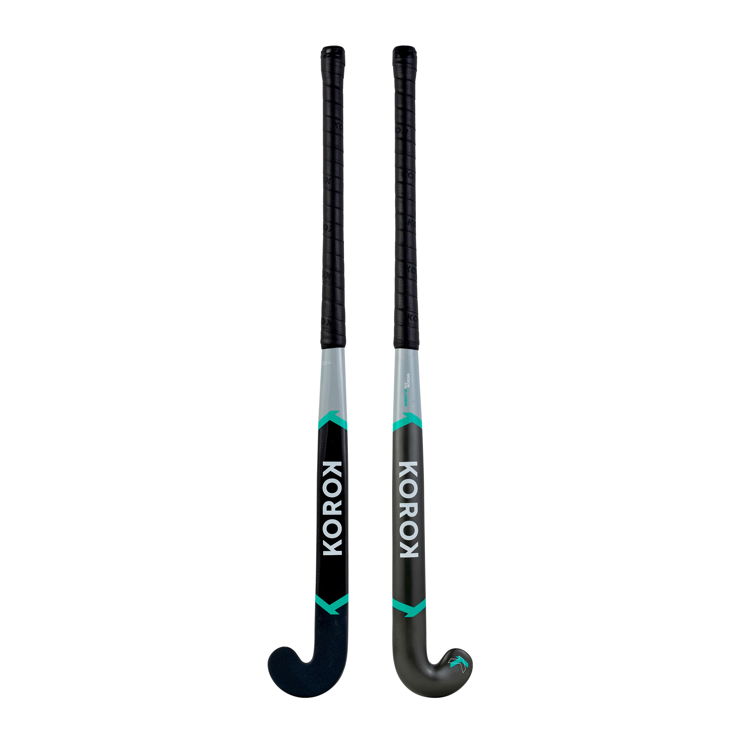 Adult Intermediate 30% Carbon Mid Bow Field Hockey Stick FH530 - Grey/Turquoise 5/11