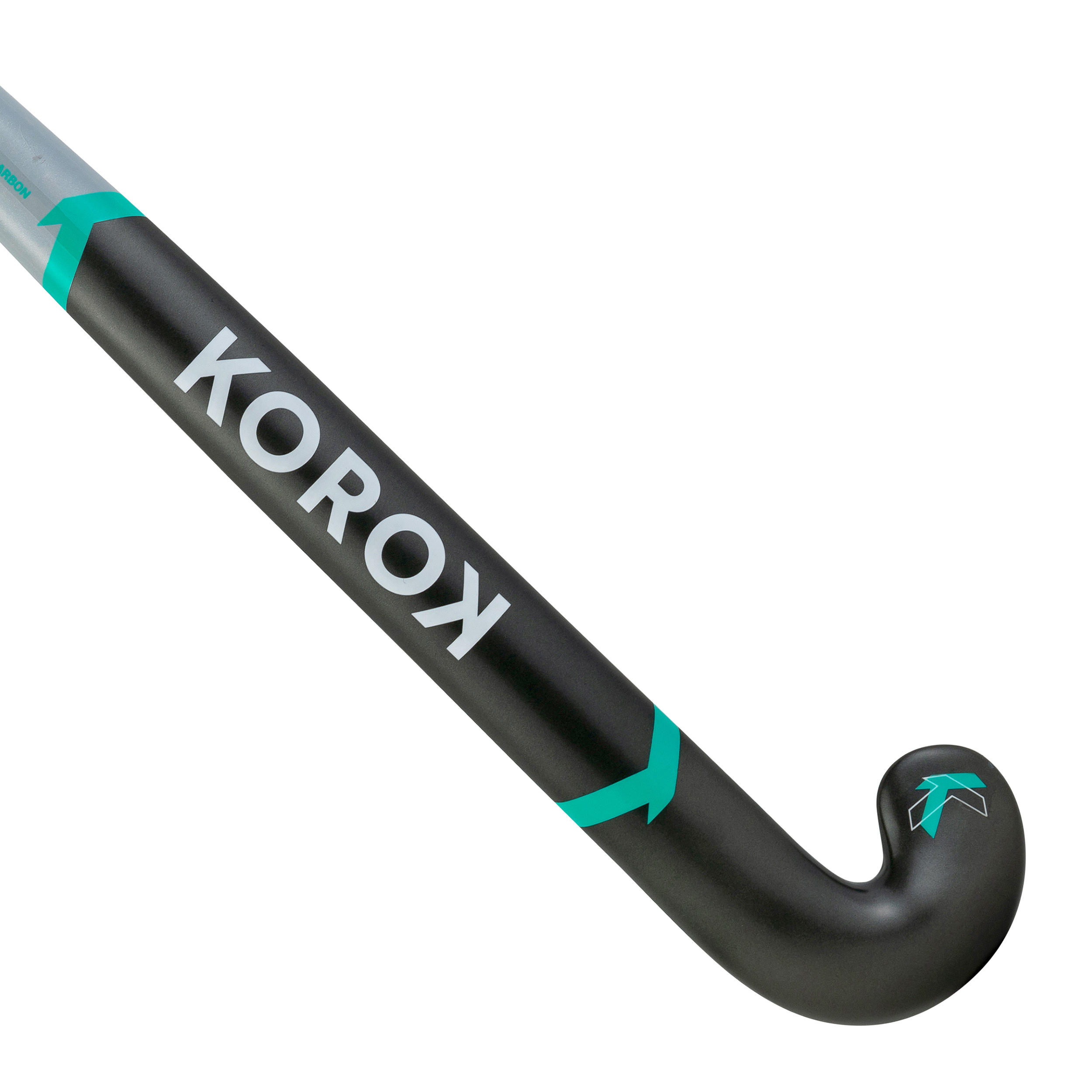Adult Intermediate 30% Carbon Mid Bow Field Hockey Stick FH530 - Grey/Turquoise 8/12