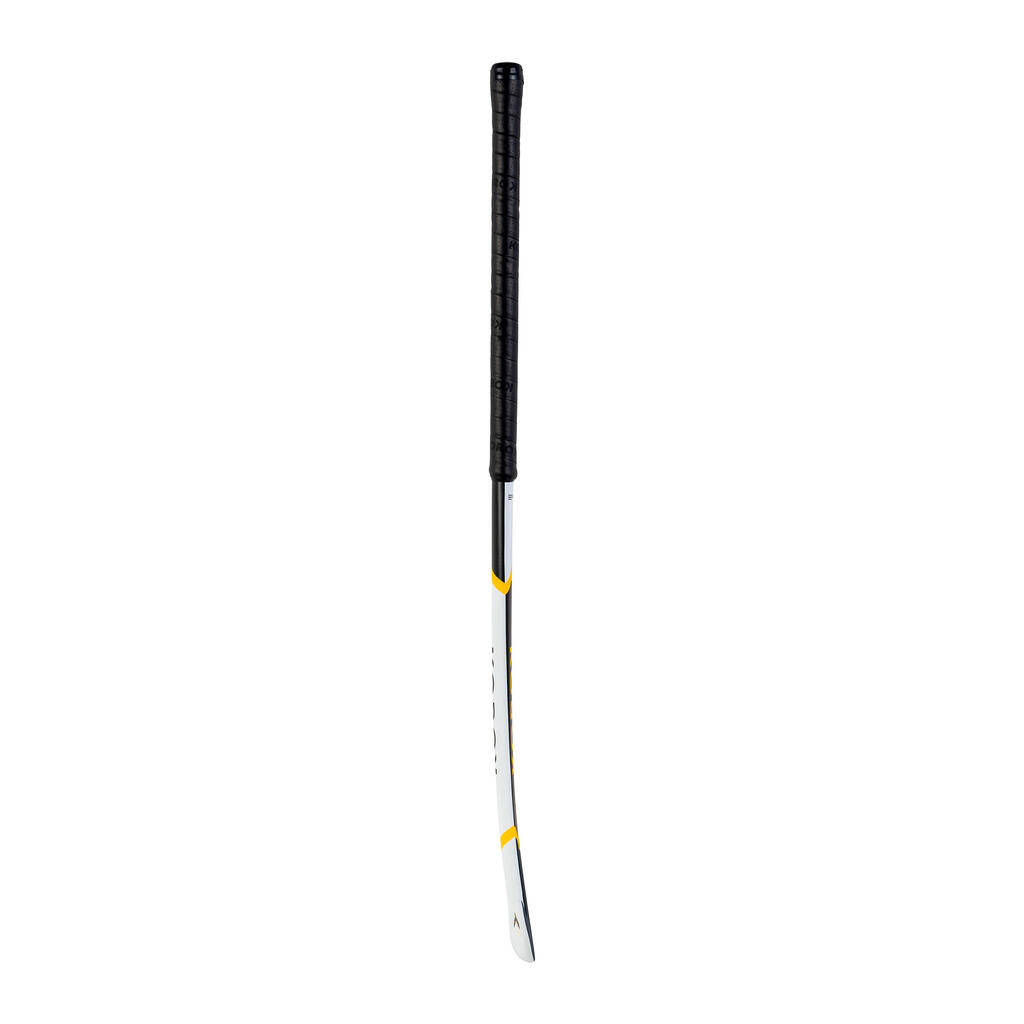 Adult Intermediate 60% Carbon Low Bow Field Hockey Stick FH560 - White/Yellow