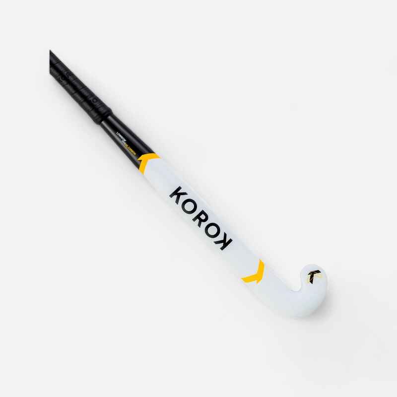 Feldhockeyschläger FH560 LowBow 60 % Carbon Fortgeschrittene weiss/gelb