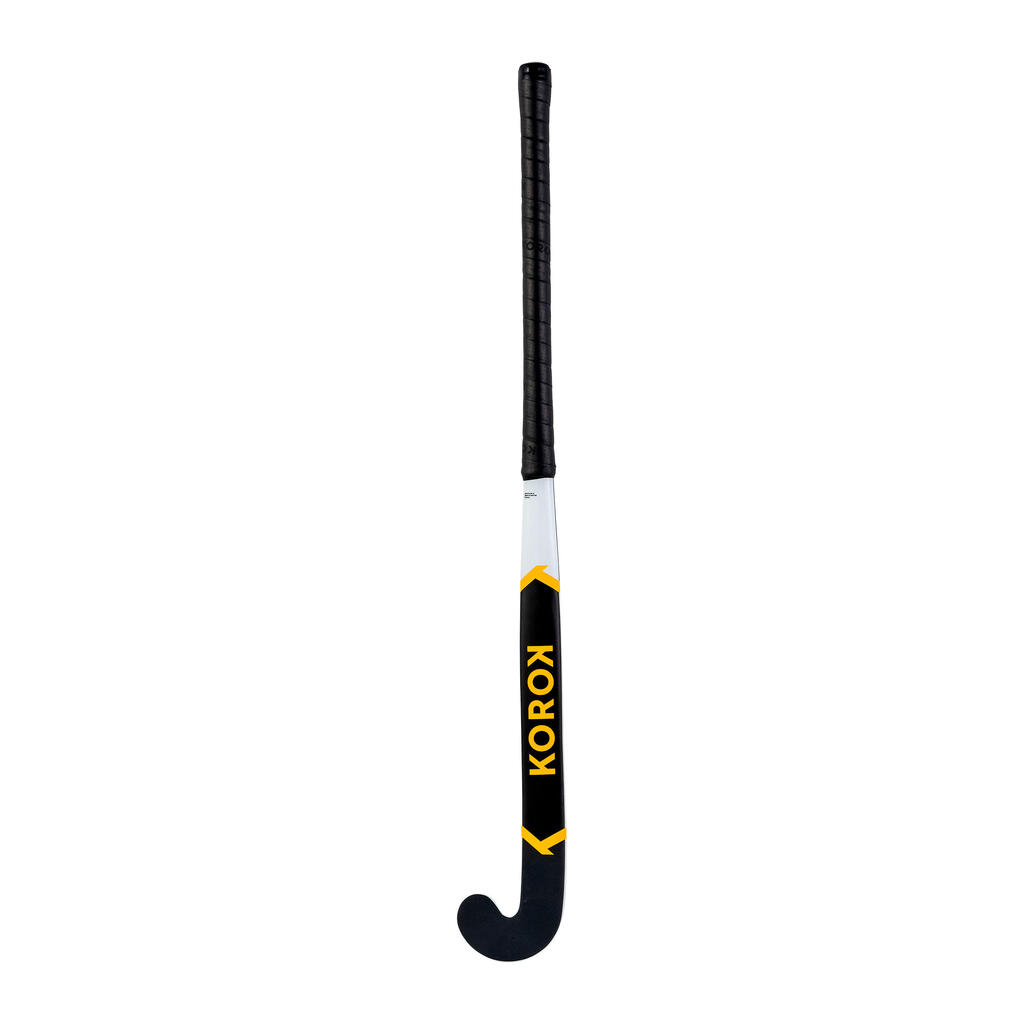 Adult Intermediate 60% Carbon Low Bow Field Hockey Stick FH560 - White/Yellow