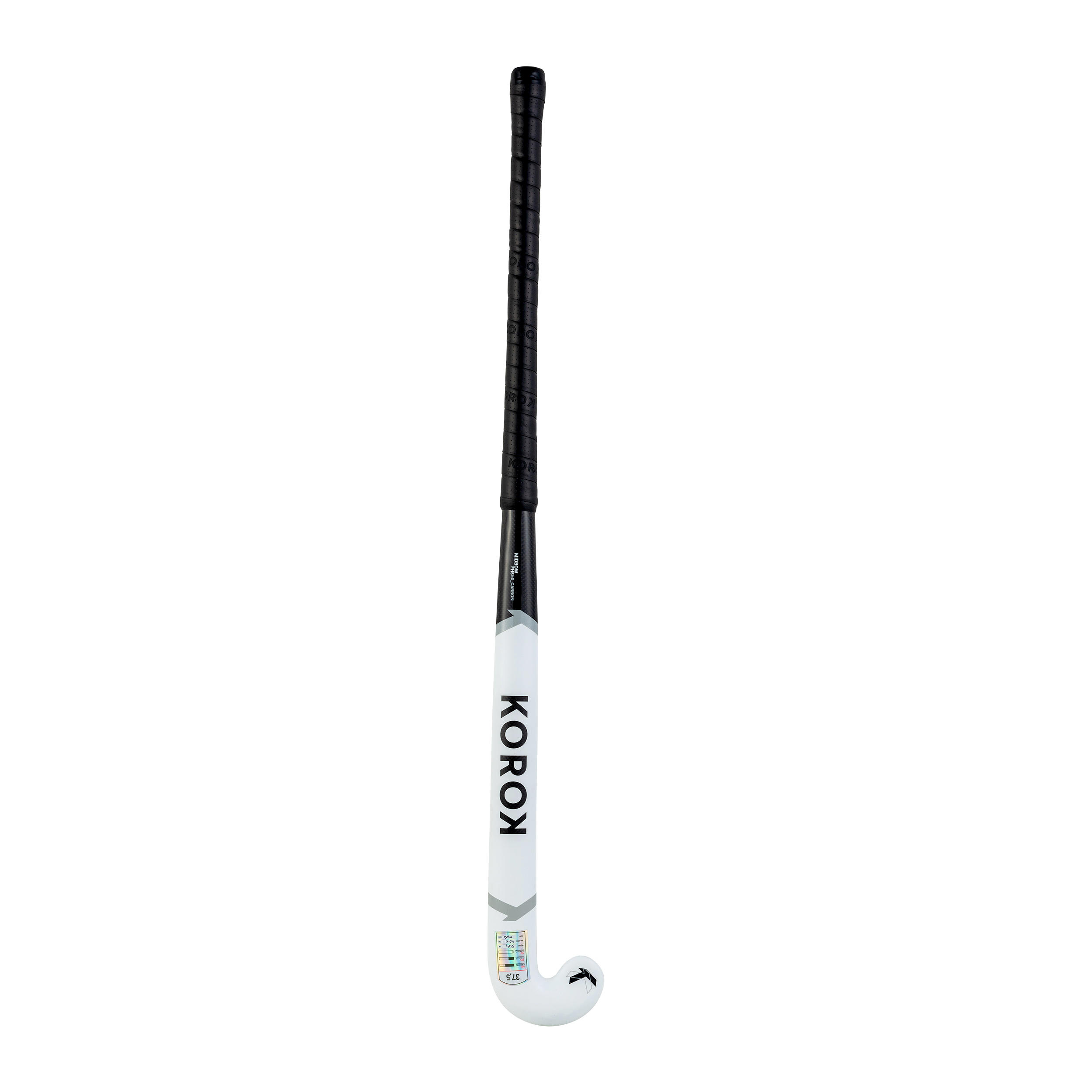 Adult Intermediate 60% Carbon Mid Bow Field Hockey Stick FH560 - White/Grey 7/12