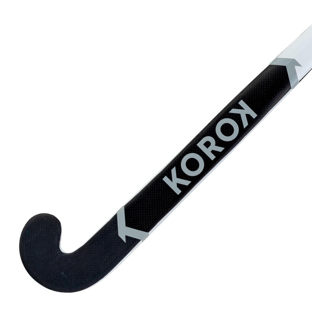 Feldhockeyschläger FH560 Fortgeschrittene MidBow 60% Carbon Erw. weiss/grau