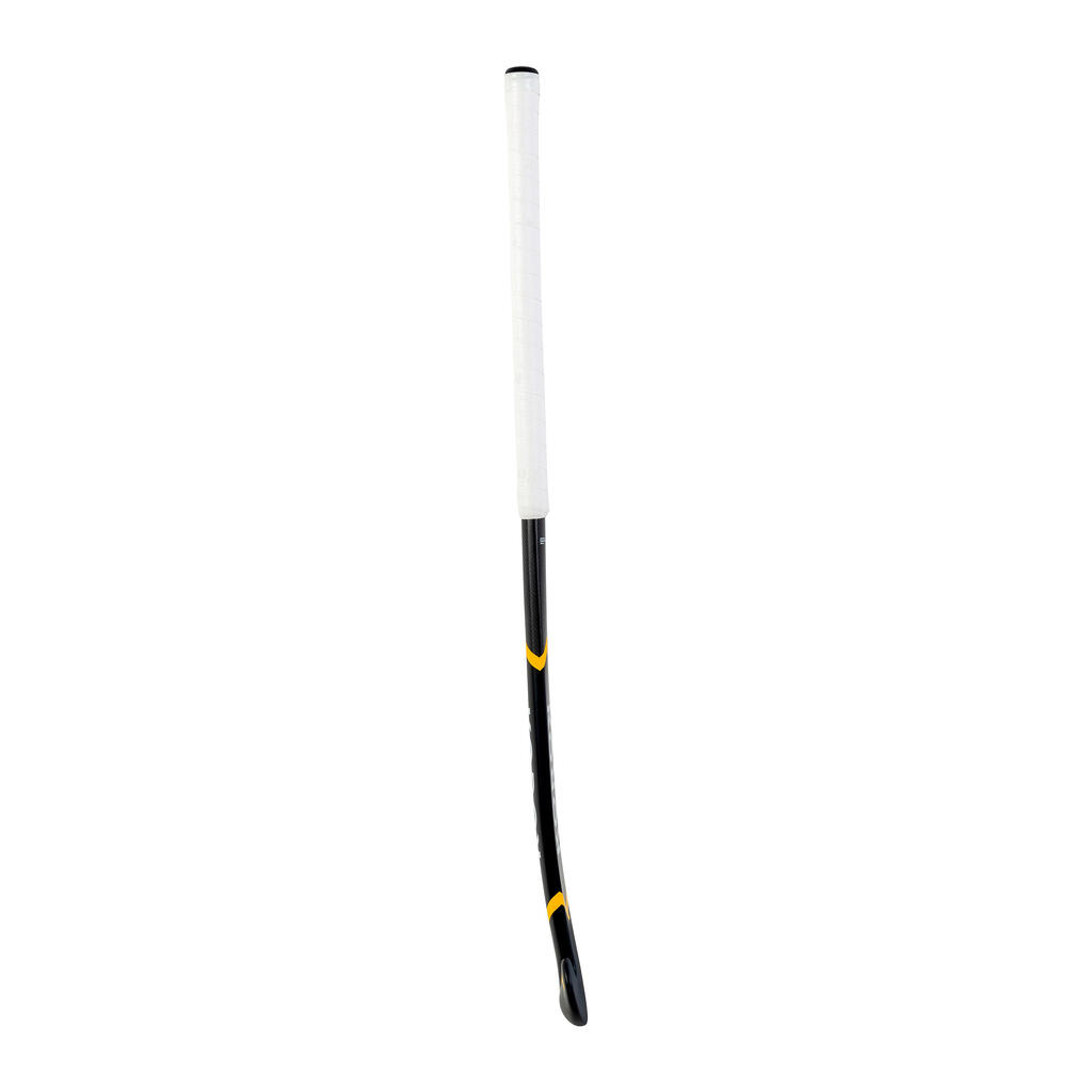 Kids' 20% Carbon Low Bow Field Hockey Stick FH920 - Grey/Yellow