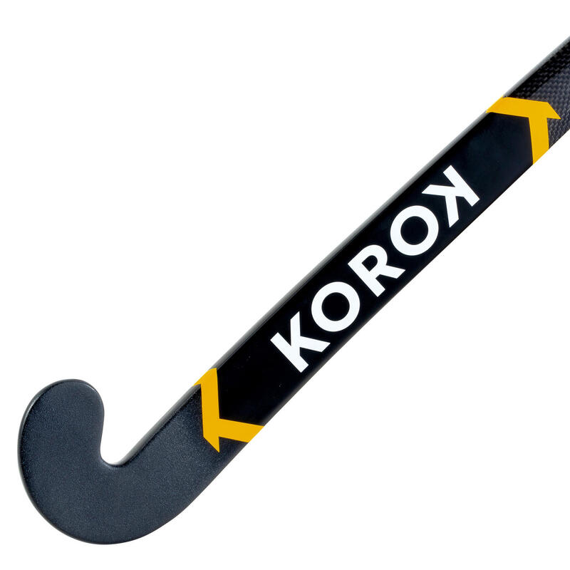 Juniorská hokejka na pozemní hokej low bow 20 % karbon FH920 černo-žlutá