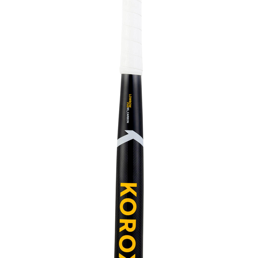 Adult Field Hockey Advanced 95% Carbon Low Bow Stick FH995 - Black/Orange