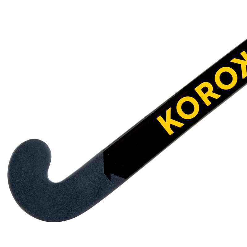 Stick de hockey sur gazon adulte expert low bow 95% carbone FH995 noir orange