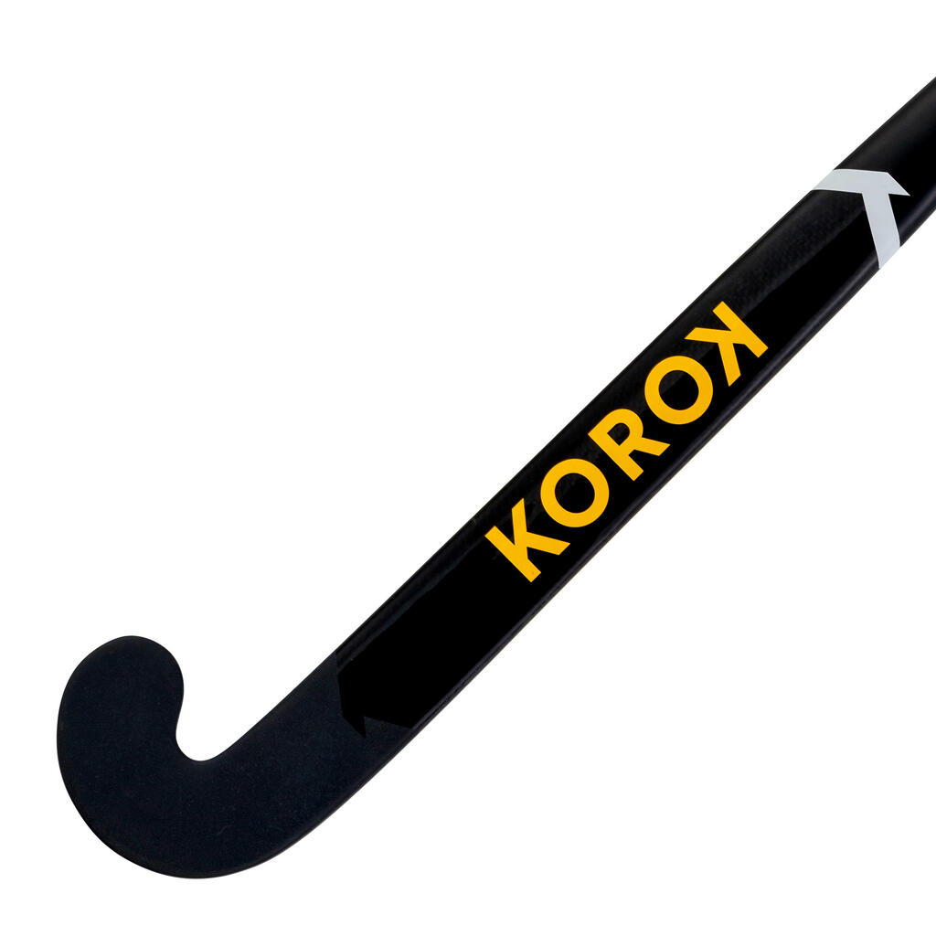 Adult Field Hockey Advanced 95% Carbon Low Bow Stick FH995 - Black/Orange