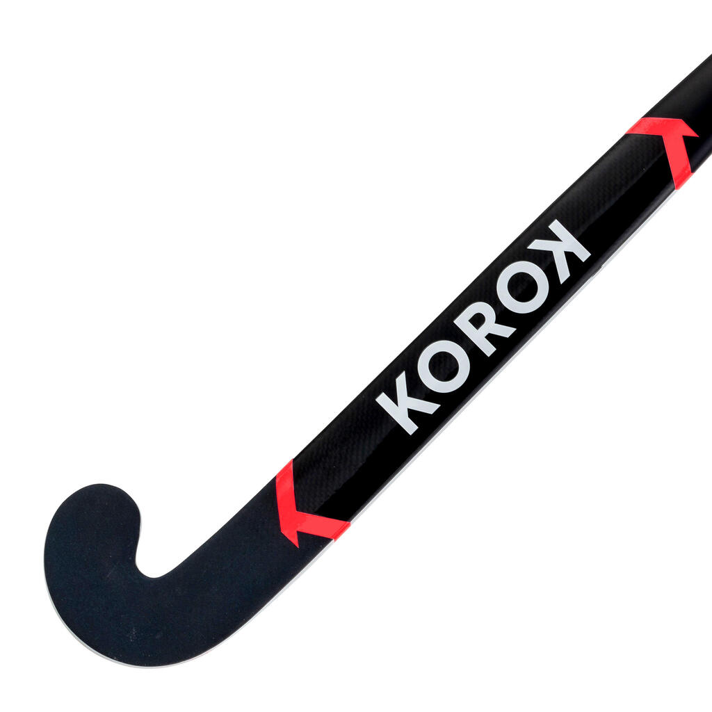 Adult Advanced Field Hockey 95% Carbon Low Bow Stick FH995 - White/Pink