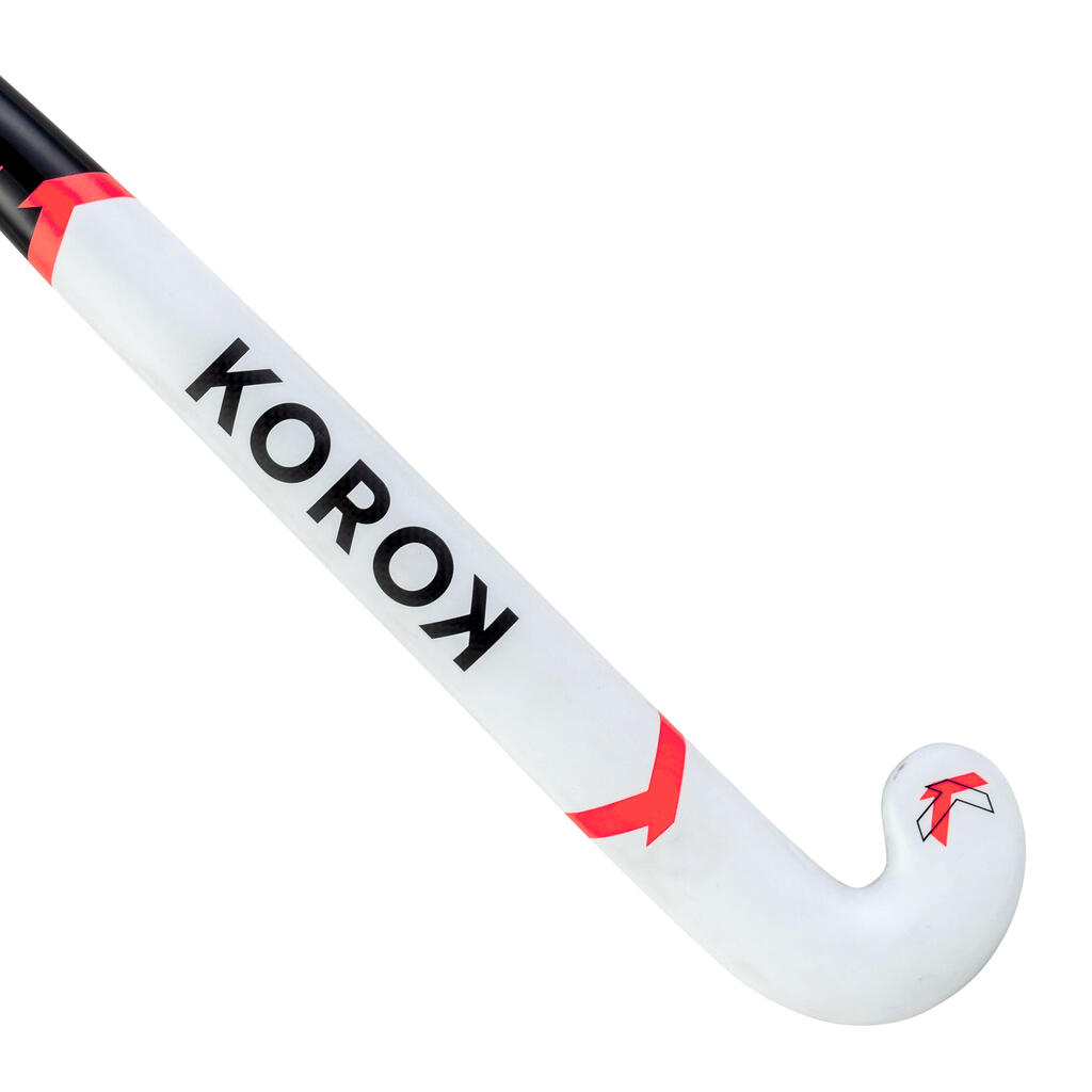 Adult Advanced Field Hockey 95% Carbon Low Bow Stick FH995 - White/Pink