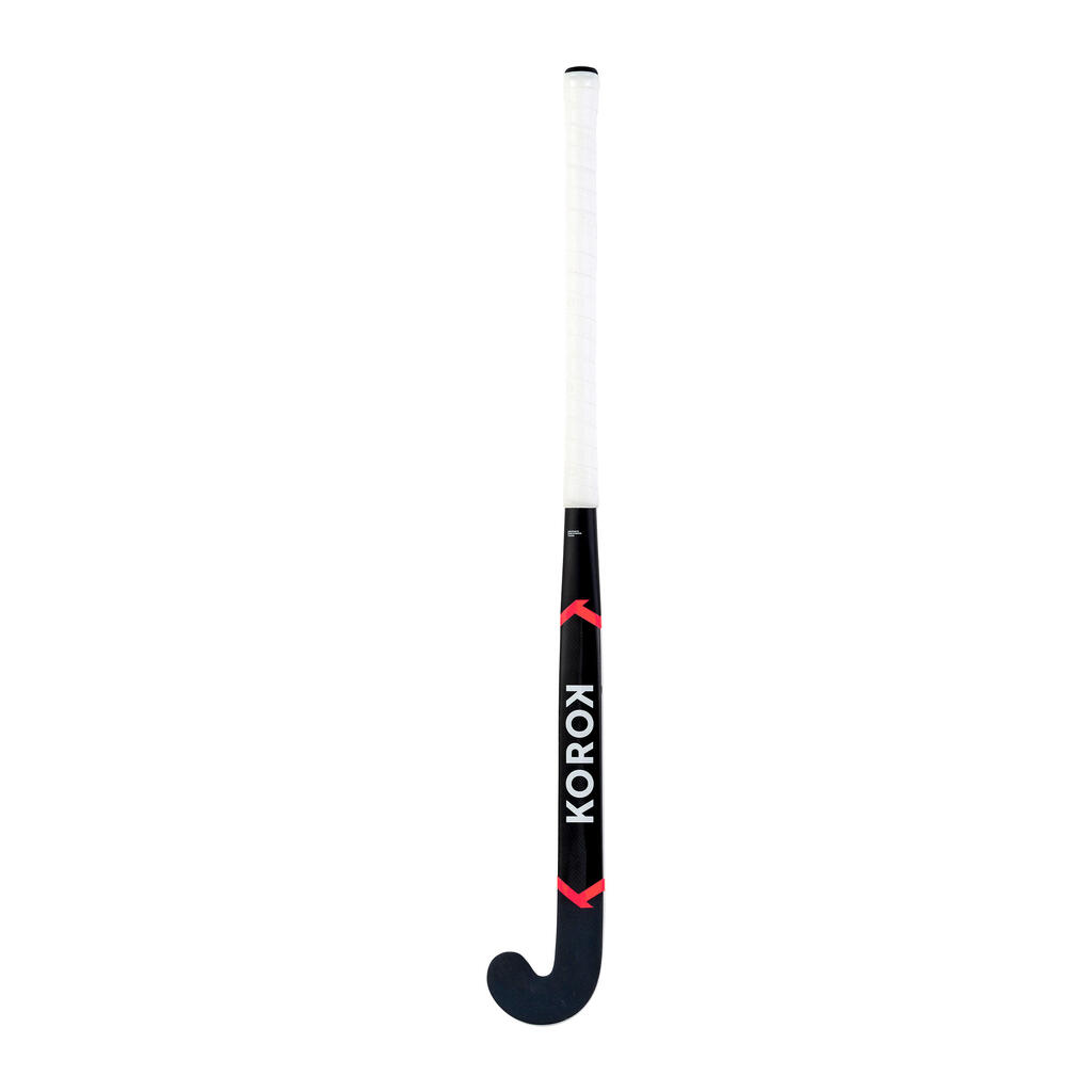 Adult Advanced Field Hockey 95% Carbon Low Bow Stick FH995 - White/Pink