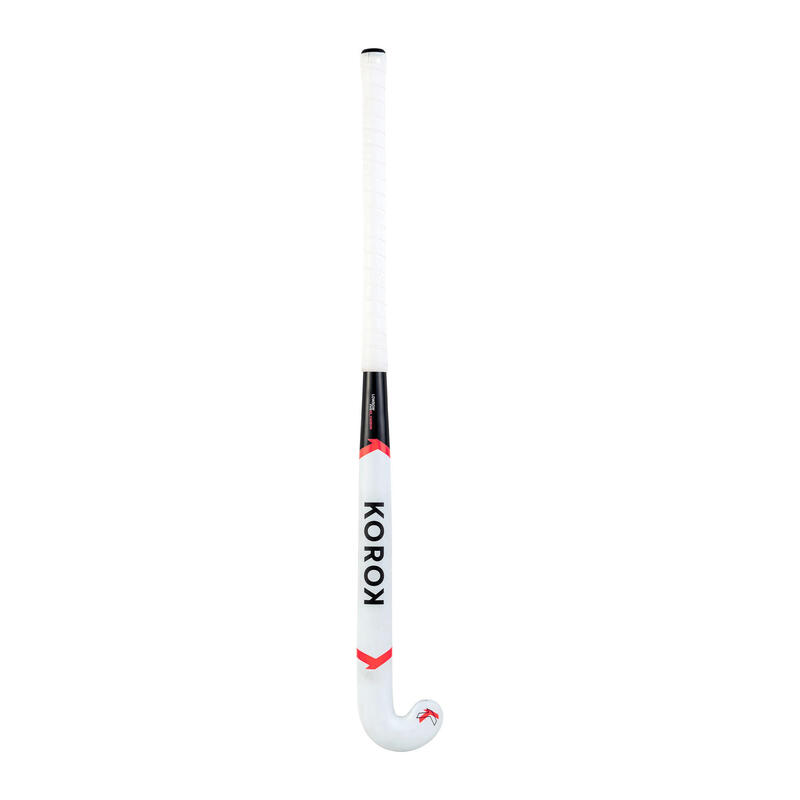 Hockeystick voor expert volwassenen low bow 95% carbon FH995 wit/roze