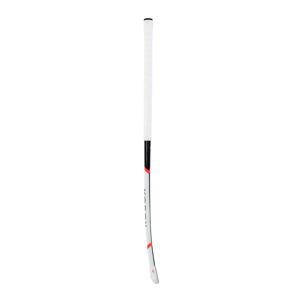 Adult Advanced Field Hockey 95% Carbon Low Bow Stick FH995 - White/Pink