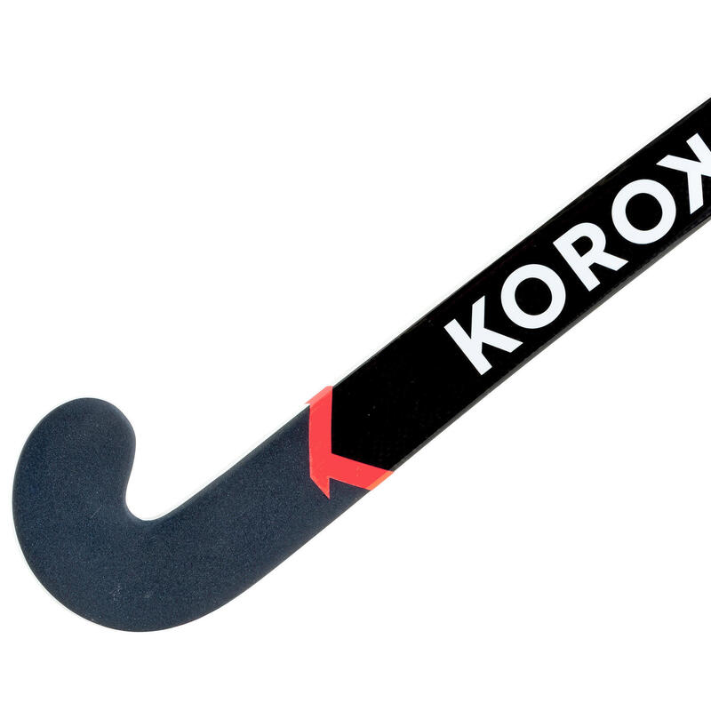 Hockeystick voor expert volwassenen low bow 95% carbon FH995 wit/roze