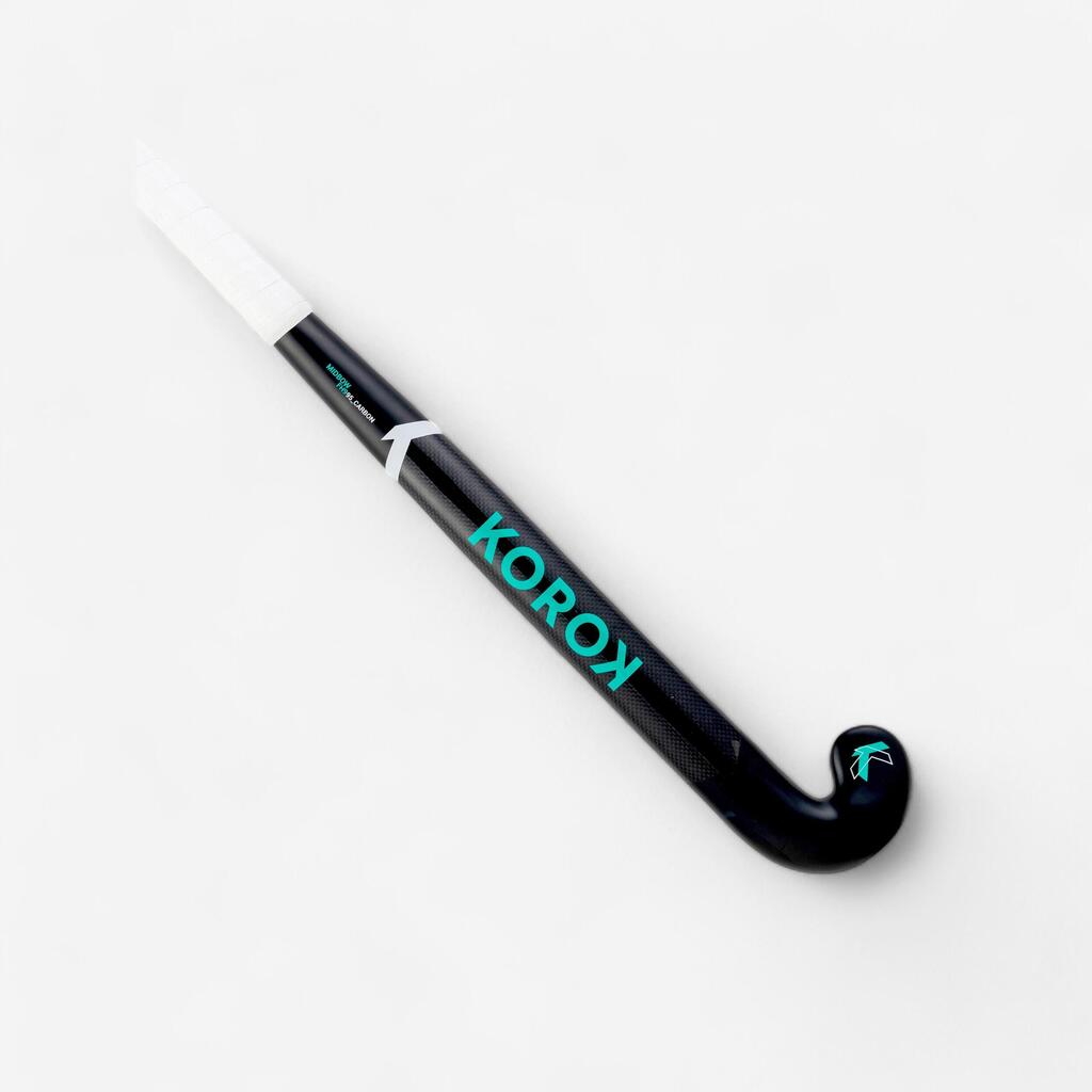 Adult Advanced Field Hockey 95% Carbon Mid Bow Stick FH995 - Black/Turquoise