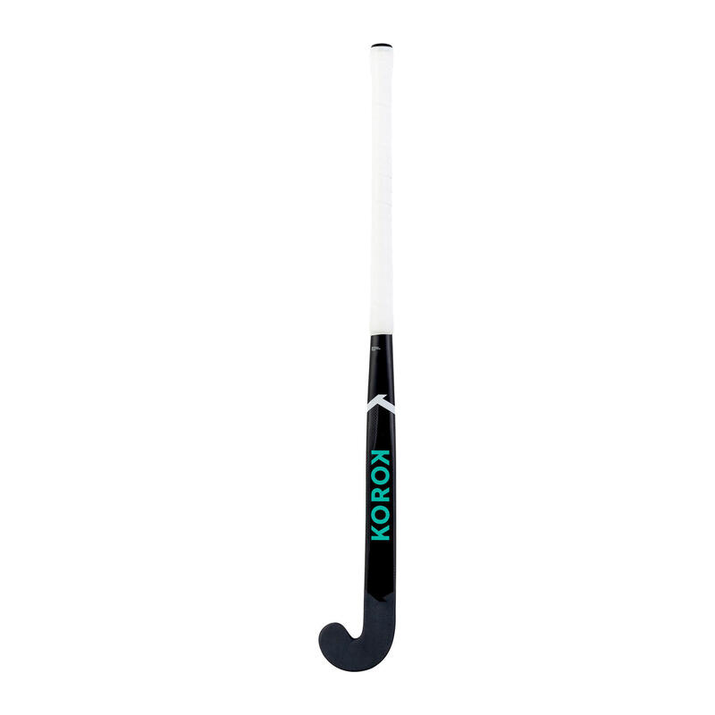 Hockeystick voor expert volwassenen mid bow 95% carbon FH995 zwart/turquoise