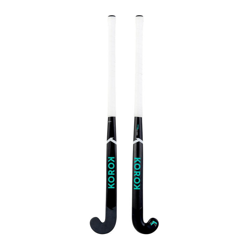 Bastone hockey su prato adulto FH995 midbow nero-turchese