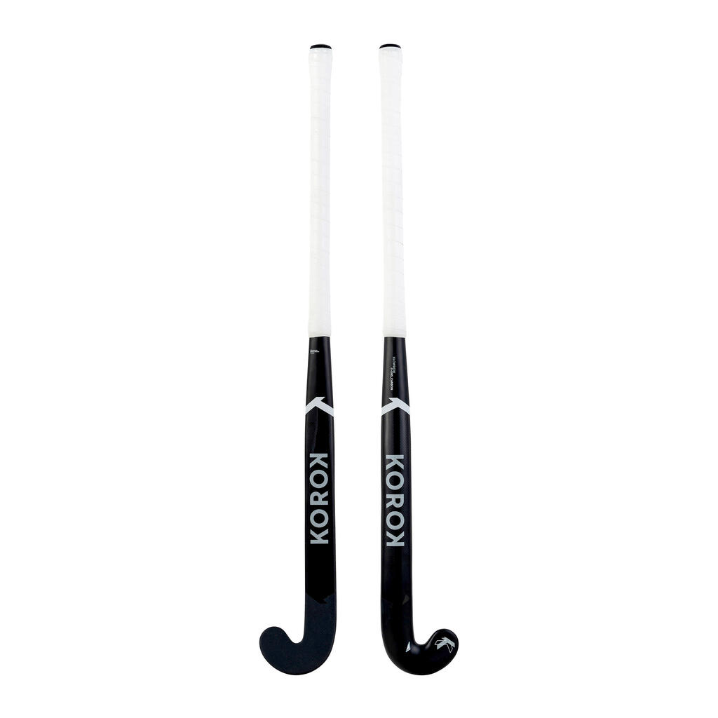 Feldhockeyschläger FH995 XLow Bow 95% Carbon Erwachsene schwarz/grau