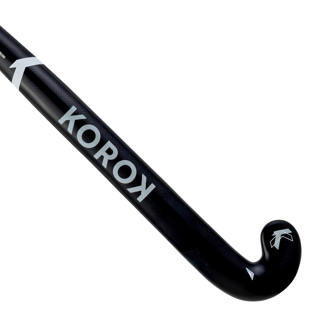 Feldhockeyschläger FH995 XLow Bow 95% Carbon Erwachsene schwarz/grau