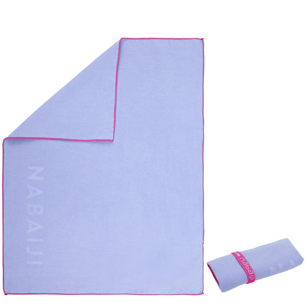 Serviette De Bain Microfibre Violet Clair Taille S 39 x 55 cm
