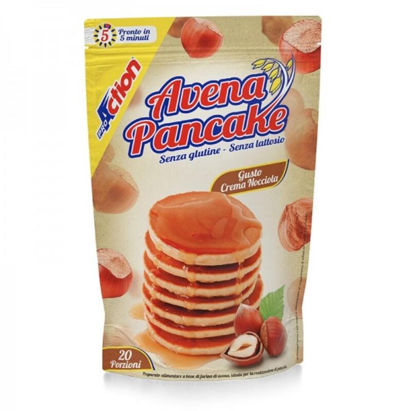 Avena pancake Proaction senza glutine e senza lattosio gusto crema nocciola 1kg