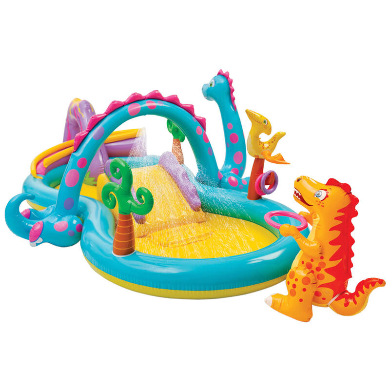 Piscina Hinchable Desmontable Centro de Juegos Dinosaurio para Niños MK INTEX