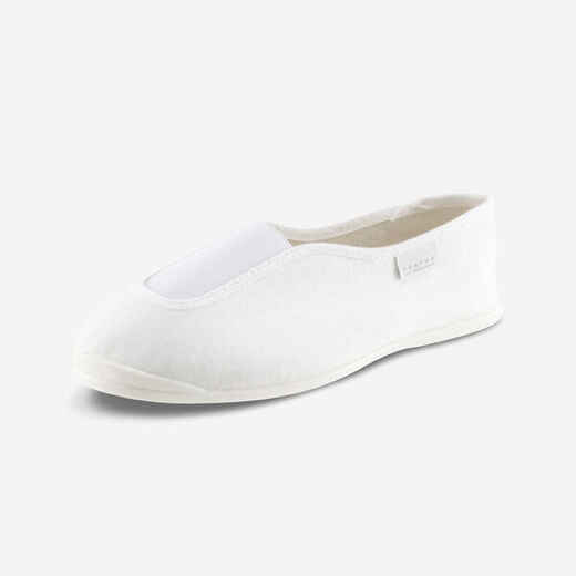 
      Girls' & Boys' Fabric Gym Shoes - White
  