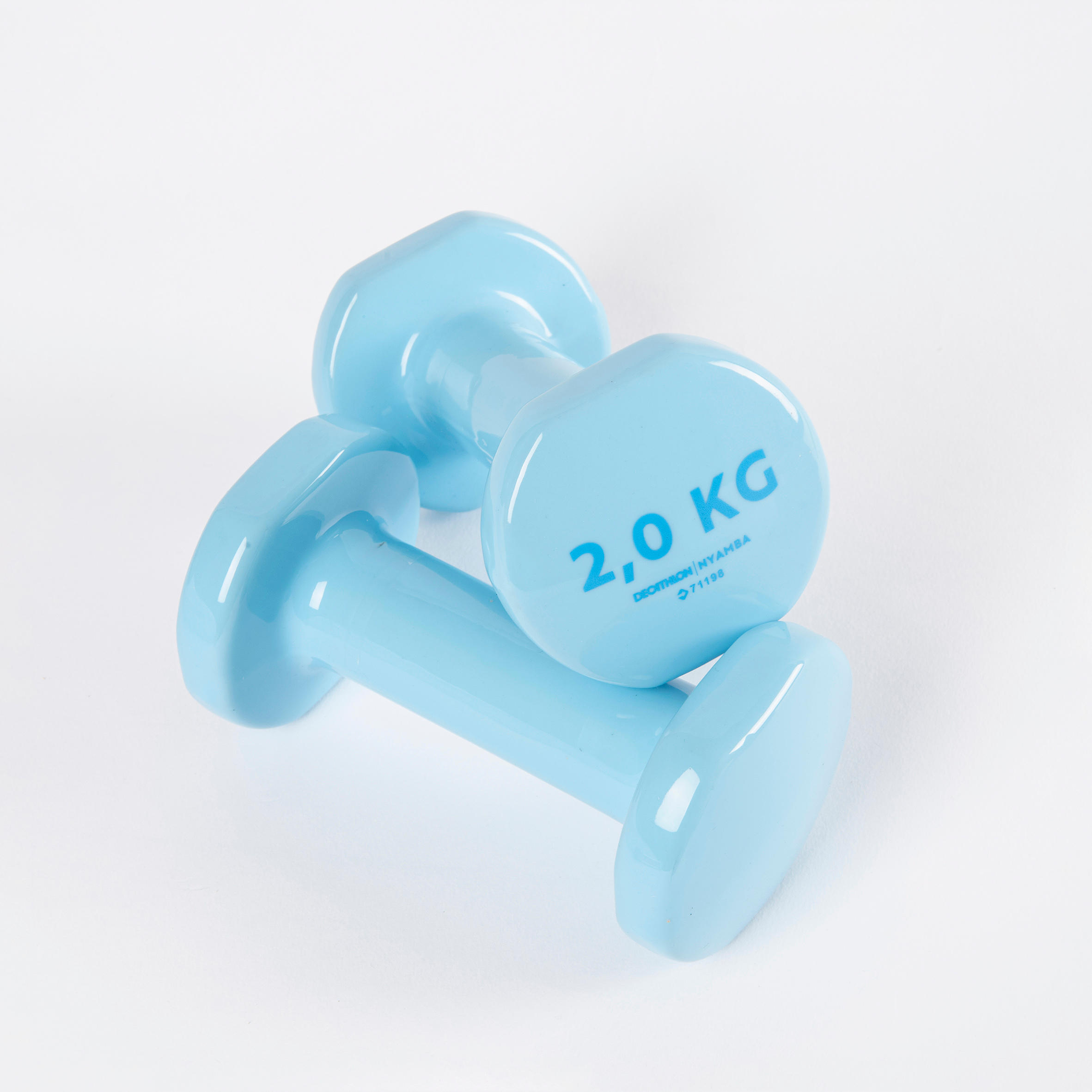 Fitness 2 kg Dumbbells Twin Pack Sky Blue