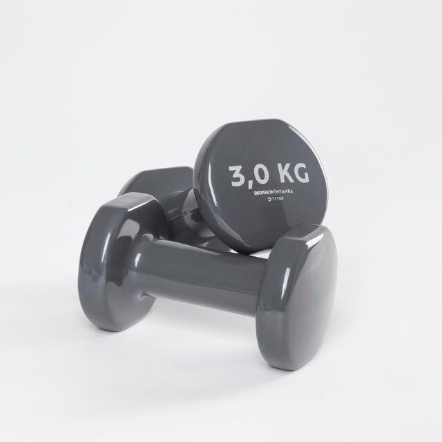 Manubri palestra ghisa 2x1,3 kg grigi