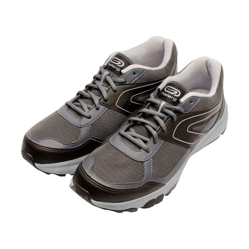 RUN CUSHION GRIP MEN'S RUNNING SHOE - GREY/BLACK