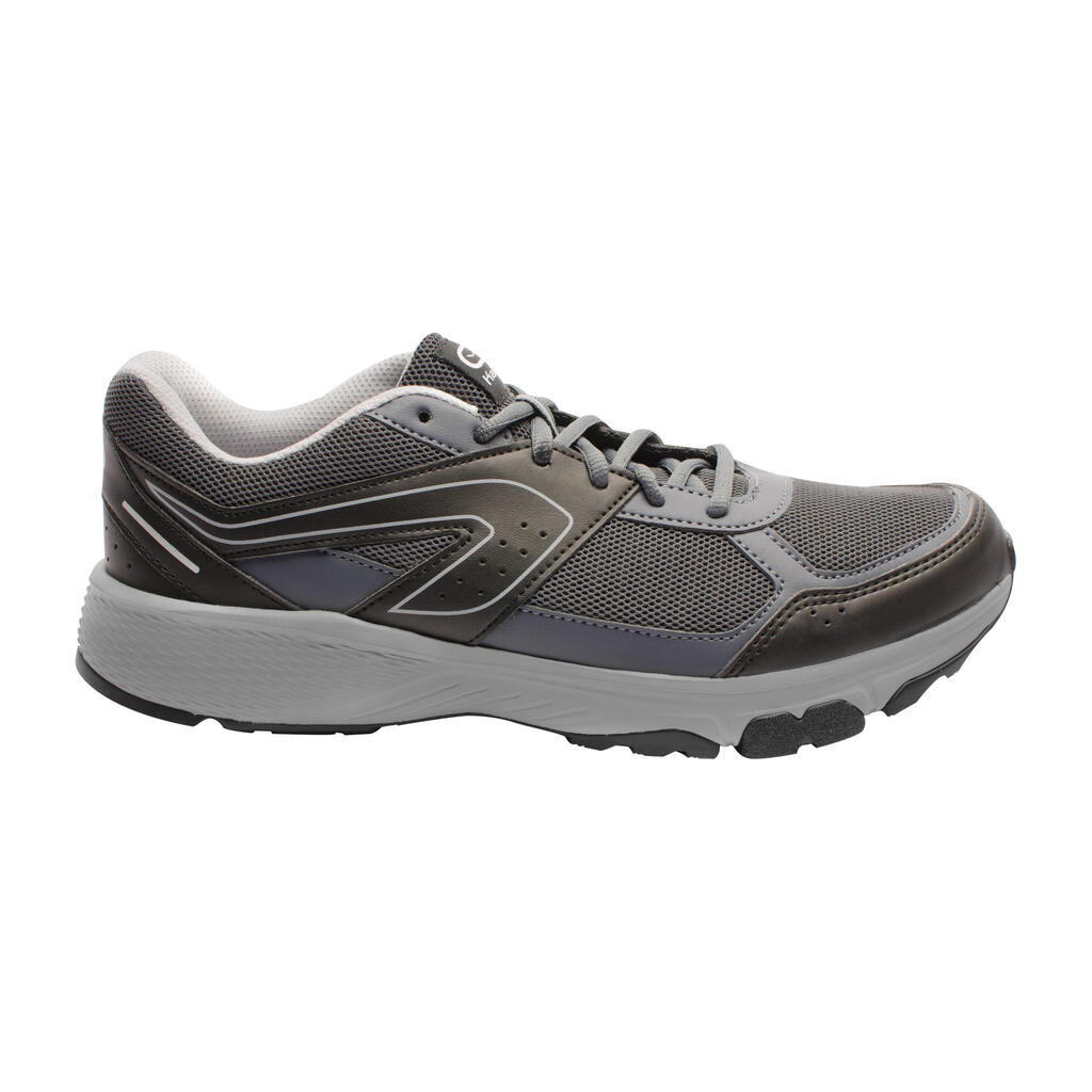 RUN CUSHION GRIP MEN'S RUNNING SHOE - GREY/BLACK