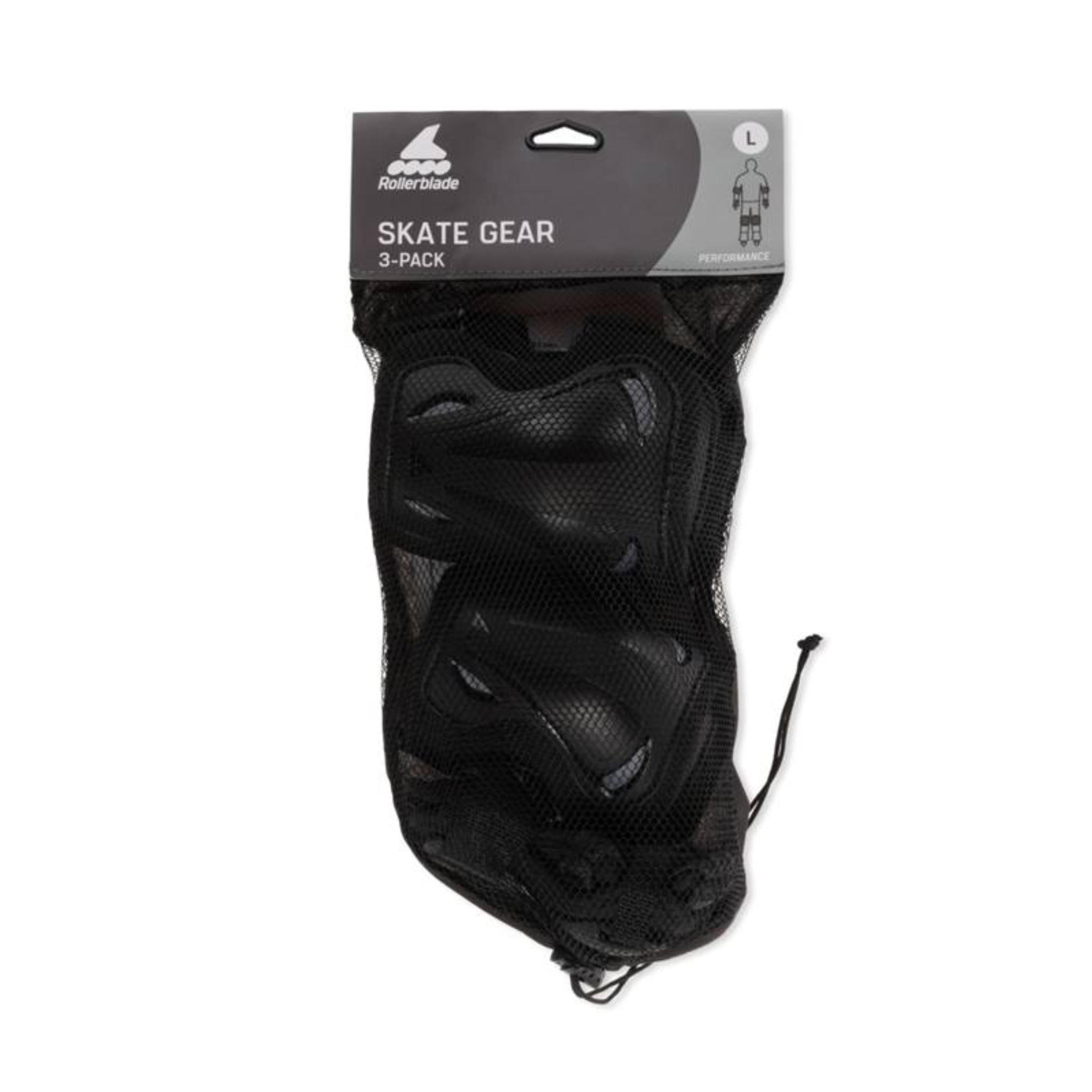 Zestaw ochraniaczy SKATE GEAR 3 PACK Black 2/2