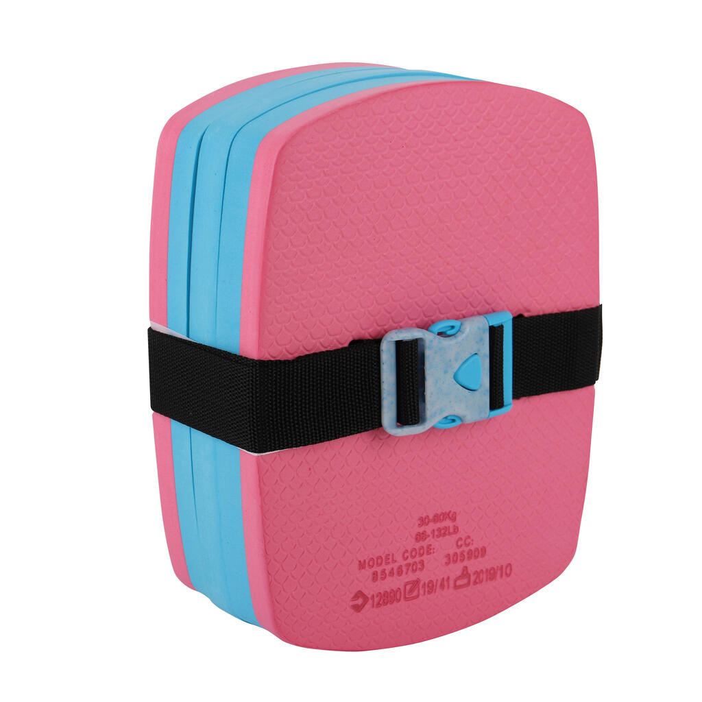 Ceinture de natation rose 30-60 kg avec flotteur amovible