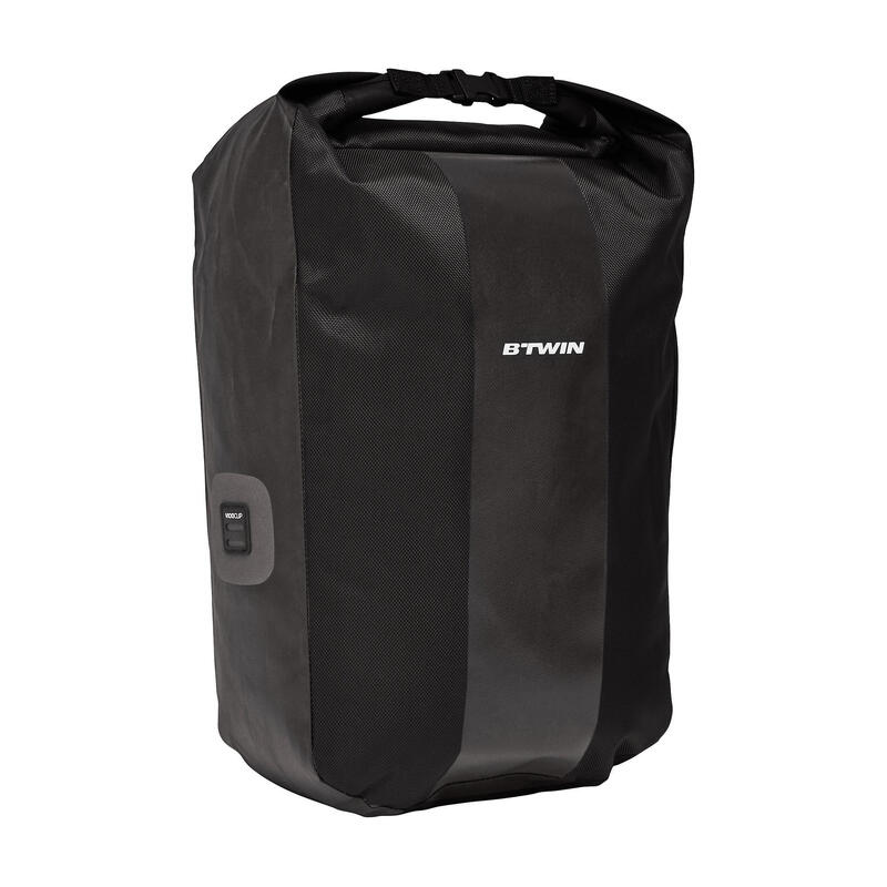 Kerékpáros táska csomagtartóra 500-as, vízhatlan, 20 l, fekete