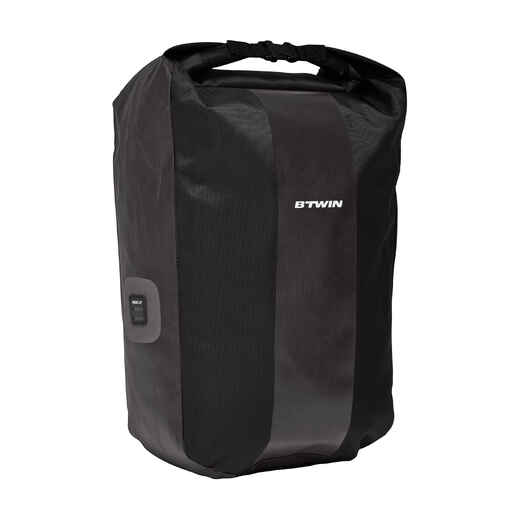 
      Waterproof Pannier Rack Bike Bag 500 20L - Black
  