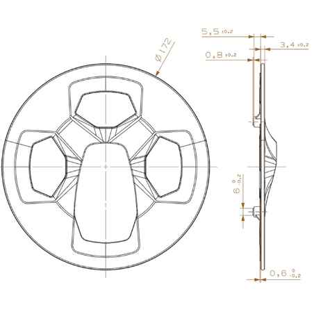 Single Chainset 38 T 170mm Aluminium - Black