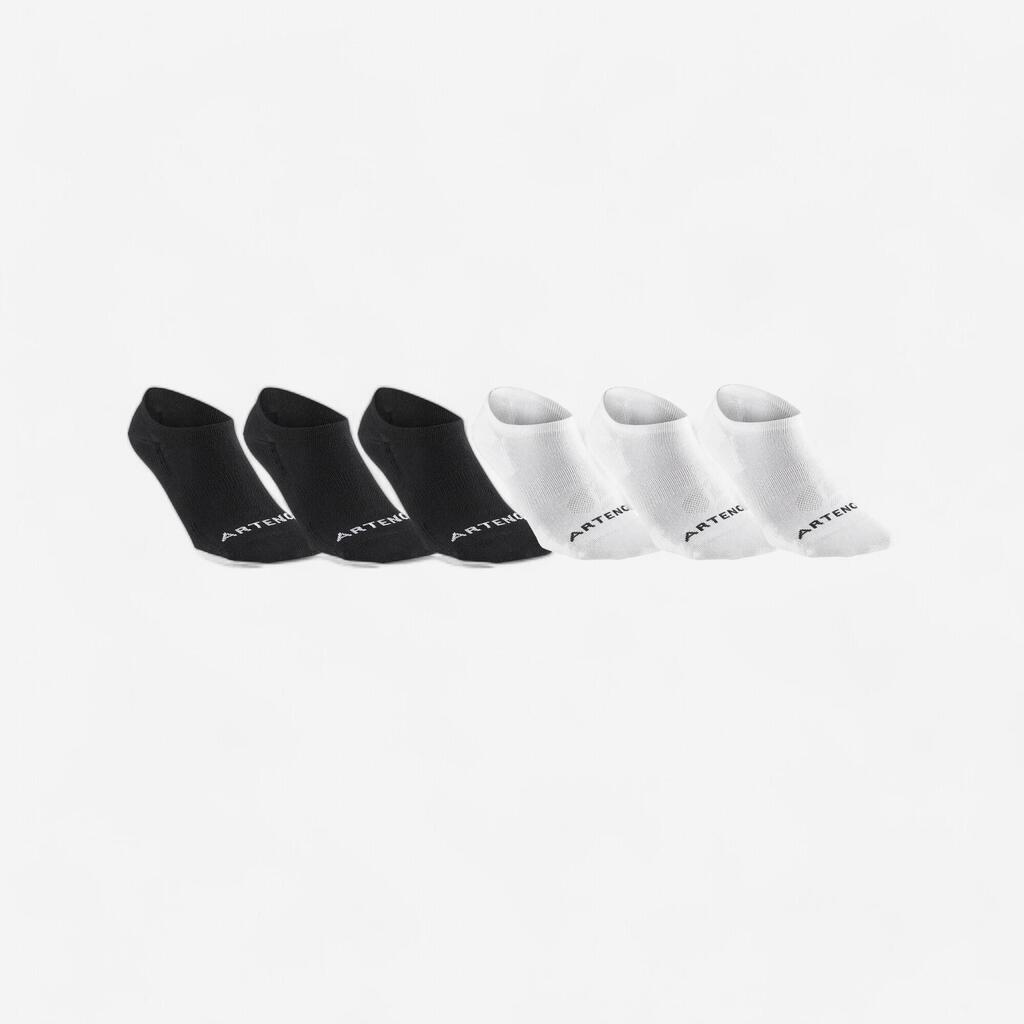 Tennissocken RS 160 Low 6er-Pack schwarz/weiss