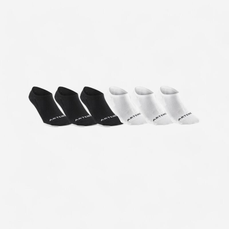 Low Sports Socks Rs 160 6 Pack Black White Decathlon