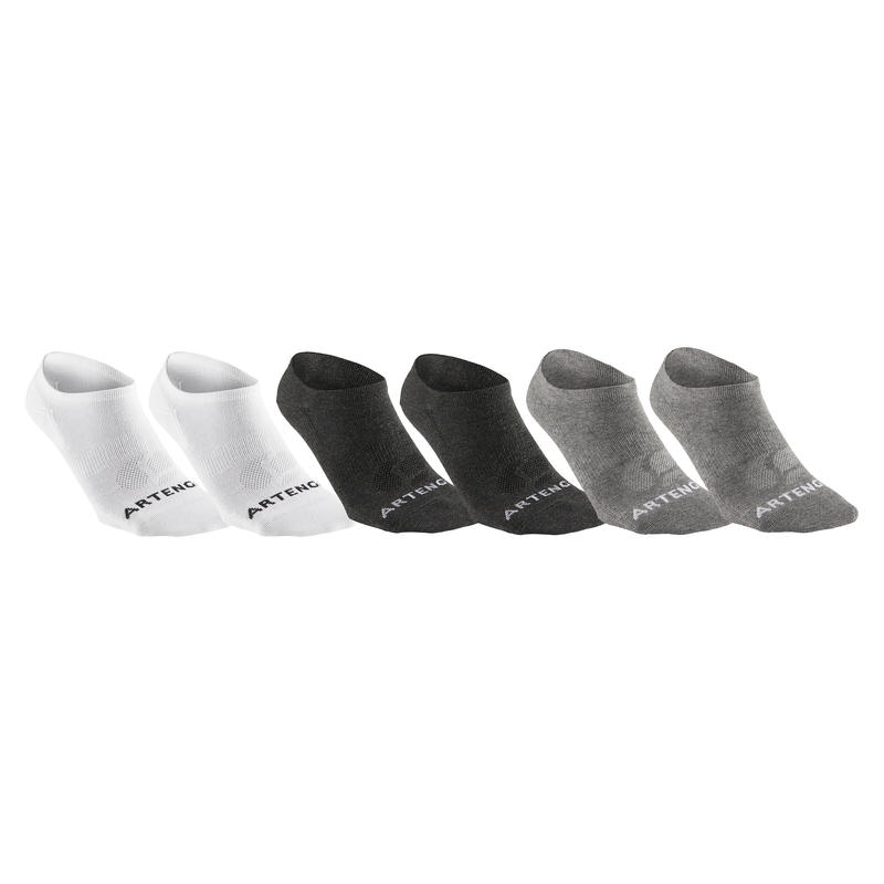 Low Sports Socks Rs 160 6 Pack White Grey Decathlon