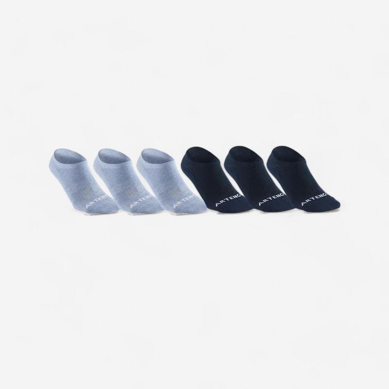 CHAUSSETTES DE SPORT BASSES ARTENGO RS 160 LOT DE 6 BLEU CHINE MARINE