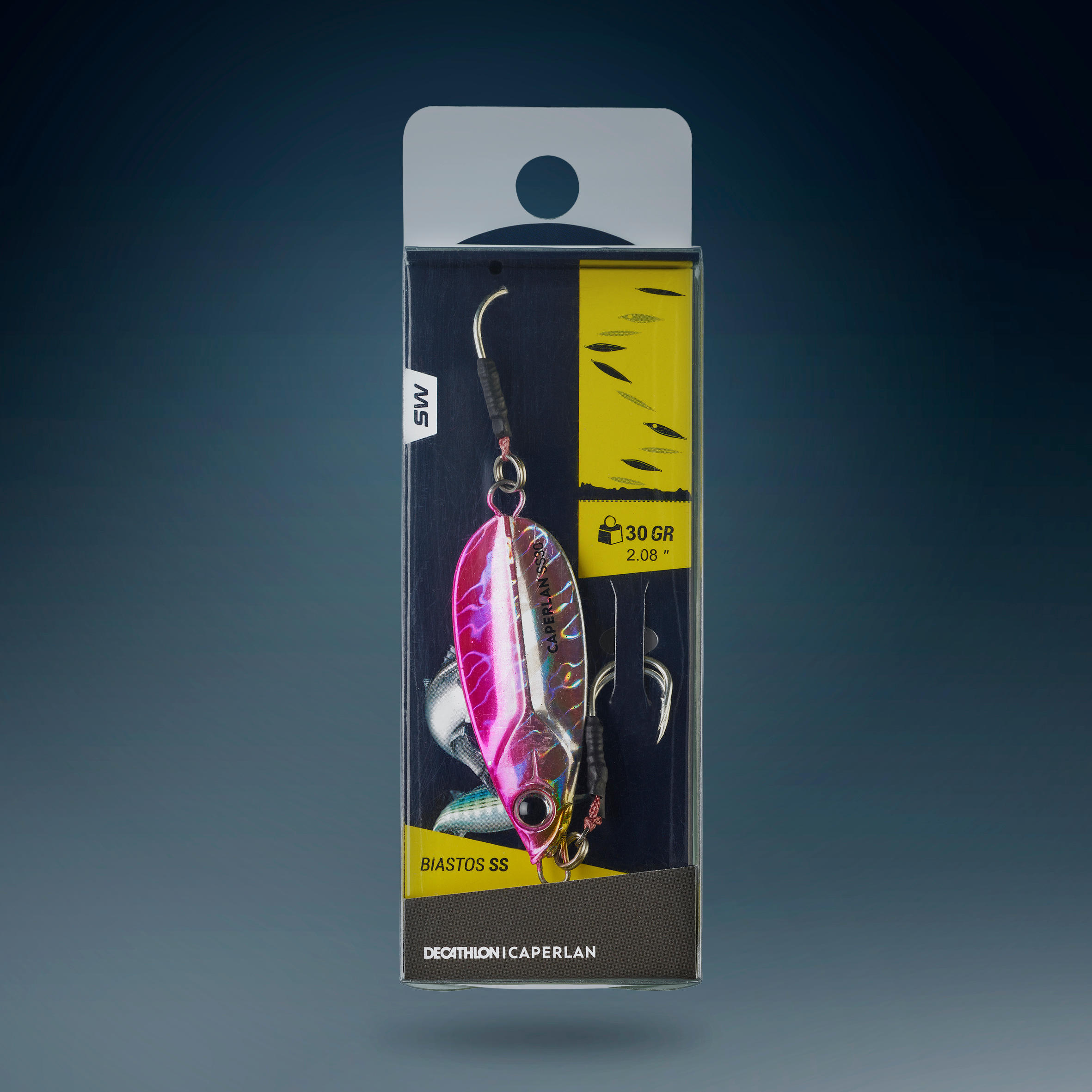 CAPERLAN Casting Jig Biastos Slow na morský rybolov 30 g ružový bez · záber 8